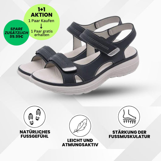 OrthoKlara - ergonomische, schmerzlindernde & rutschfeste Sandalen für Damen - Sonderaktion 1+1 Gratis