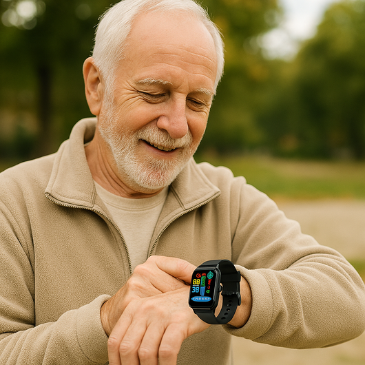 GlucoCare SOS - mit SOS-Funktion inkl. Sturzerkennung & zertifizierte Blutzuckermessung (2025) - Original