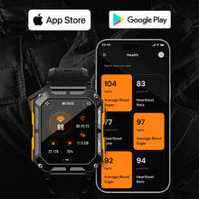 Lade das Bild in den Galerie-Viewer, AirForce Health K52 - die unzerstörbare Smartwatch mit Echtzeit Herzfrequenzmesser, Blutdruck-/Sauerstoff-Tracker