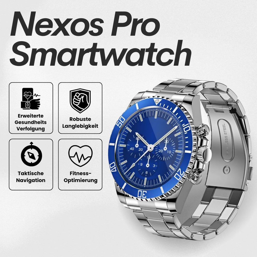 Nexos Pro Smartwatch - Unzerstörbare Gesundheitsuhr (2025)