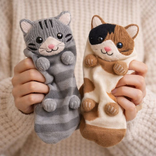 HUGGY Socken – Katzen und Hunde – Einheitsgröße – Unisex