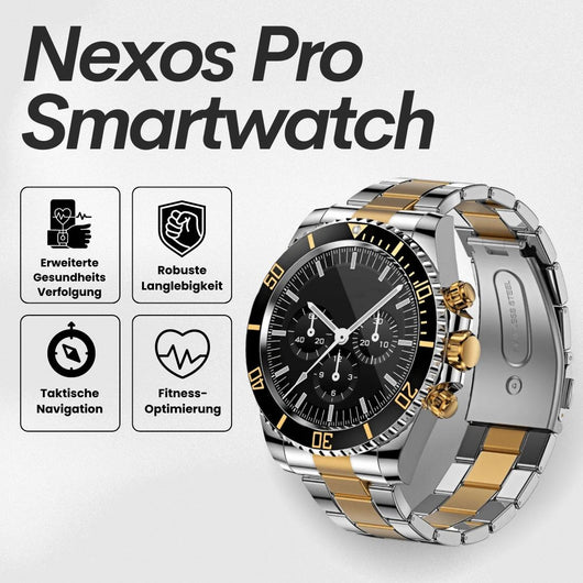 Nexos Pro Smartwatch - Unzerstörbare Militär-Gesundheitsuhr (2024)