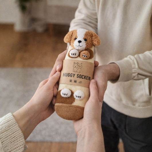 HUGGY Socken – Katzen und Hunde – Einheitsgröße – Unisex