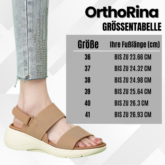 OrthoRina - Orthopädische Sandalen mit Fersenpolsterung für maximalen Tragekomfork