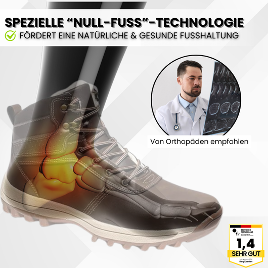 OrthoX Boot - ergonomische, wasserdichte & schmerzlindernde Stiefel für Herbst und Winter