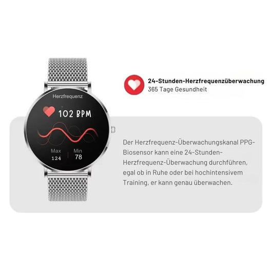 LunaCare Vital- elegante Gesundheitsuhr für das Wohlbefinden von Frauen