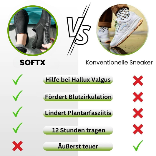 SoftX - ergonomische schmerzlindernde Neuropathie - Schuhe