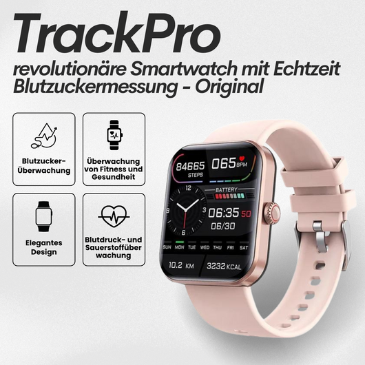 TrackPro - Gesundheitsuhr mit zertifizierter Blutzuckermessung (2024) - Original