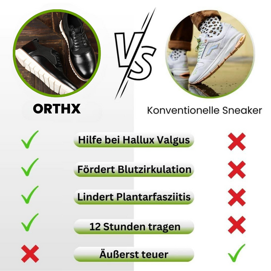 OrthX  - ergonomische schmerzlindernde Komfort-Schuhe