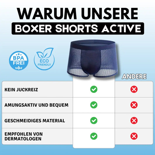 Boxershorts Active aus Bambus-Fasern für ganztägigen Komfort