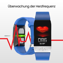 Lade das Bild in den Galerie-Viewer, Healthtec - das 1. Gesundheitsarmband mit Echtzeit Herzfrequenzmesser, Blutdruck-/Sauerstoff-Tracker
