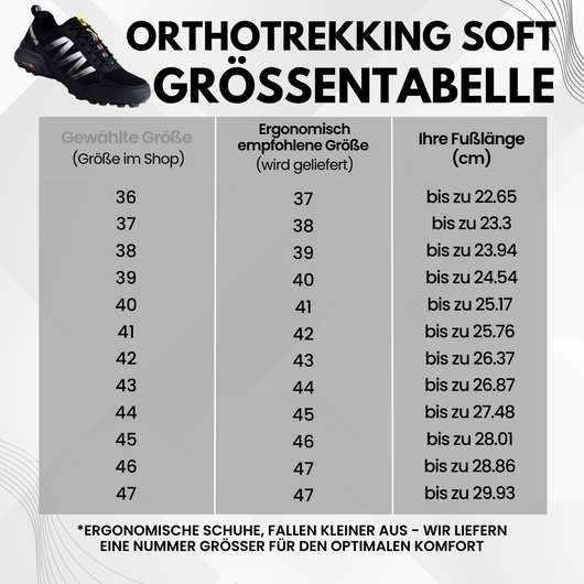 OrthoTrekking Soft - extrem bequeme & schmerzlindernde Trekking u.- Wanderschuhe - UltraSoft