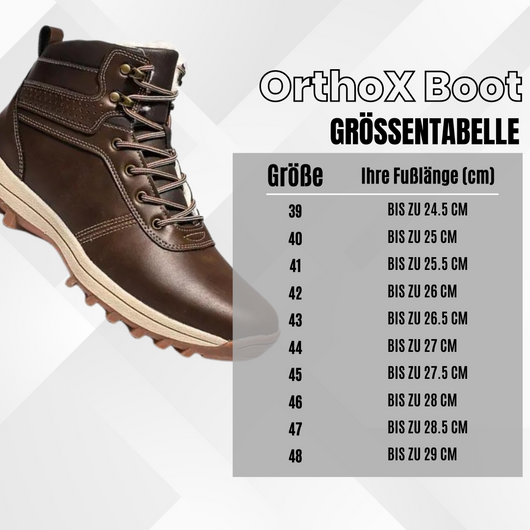 OrthoX Boot - ergonomische, wasserdichte & schmerzlindernde Stiefel für Herbst und Winter