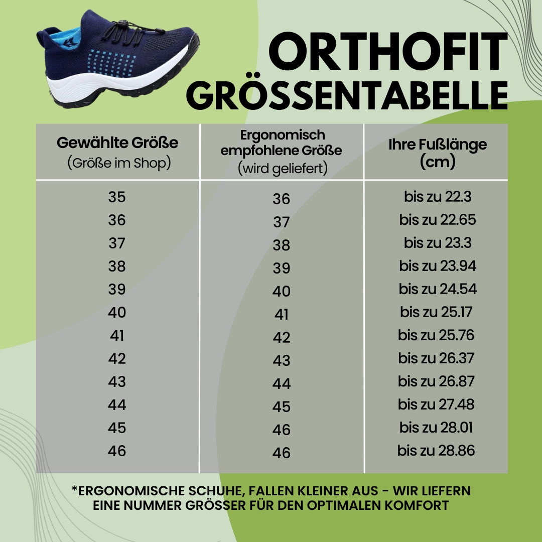 Orthofit - ergonomische schmerzlindernde Komfort-Schuh für Damen