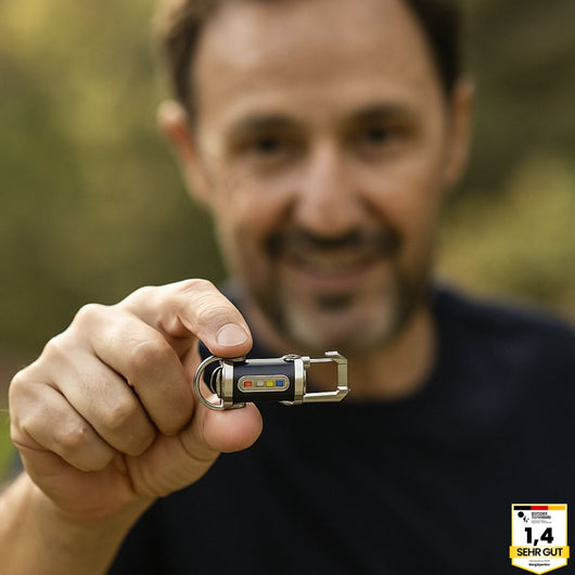 KeyLite Pro – Die starke Mini-Taschenlampe inkl. Powerbank für deinen Schlüsselbund