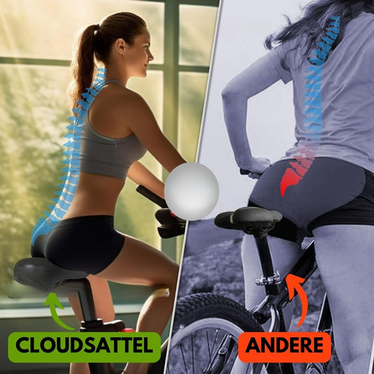 Cloudsattel - orthopädischer schmerzlindernder Radsattel für alle Fahrräder