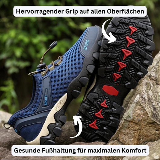 Orthtrek - wasserfester Barfuß-Trekkingschuh für Schmerzlinderung