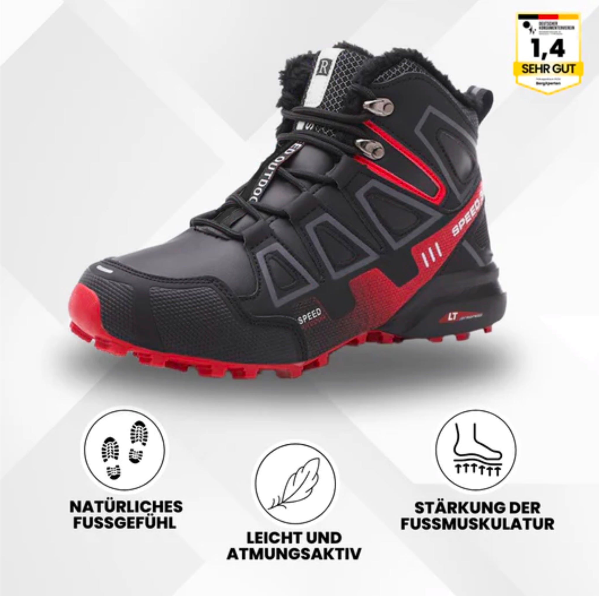 OrthoTrekking Pro - ergonomische schmerzlindernde Trekking u. Wanderschuhe