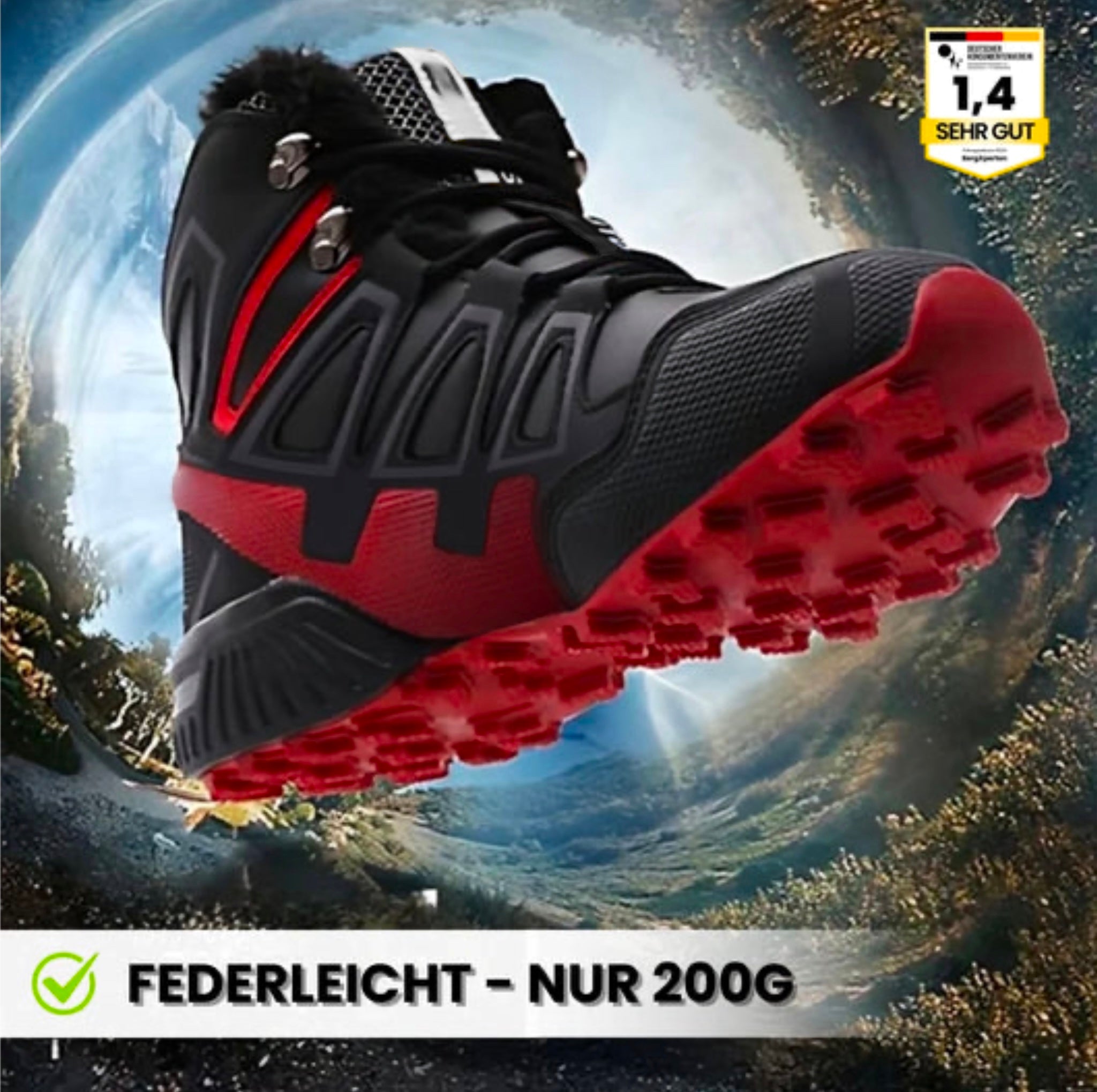 OrthoTrekking Pro - ergonomische schmerzlindernde Trekking u. Wanderschuhe