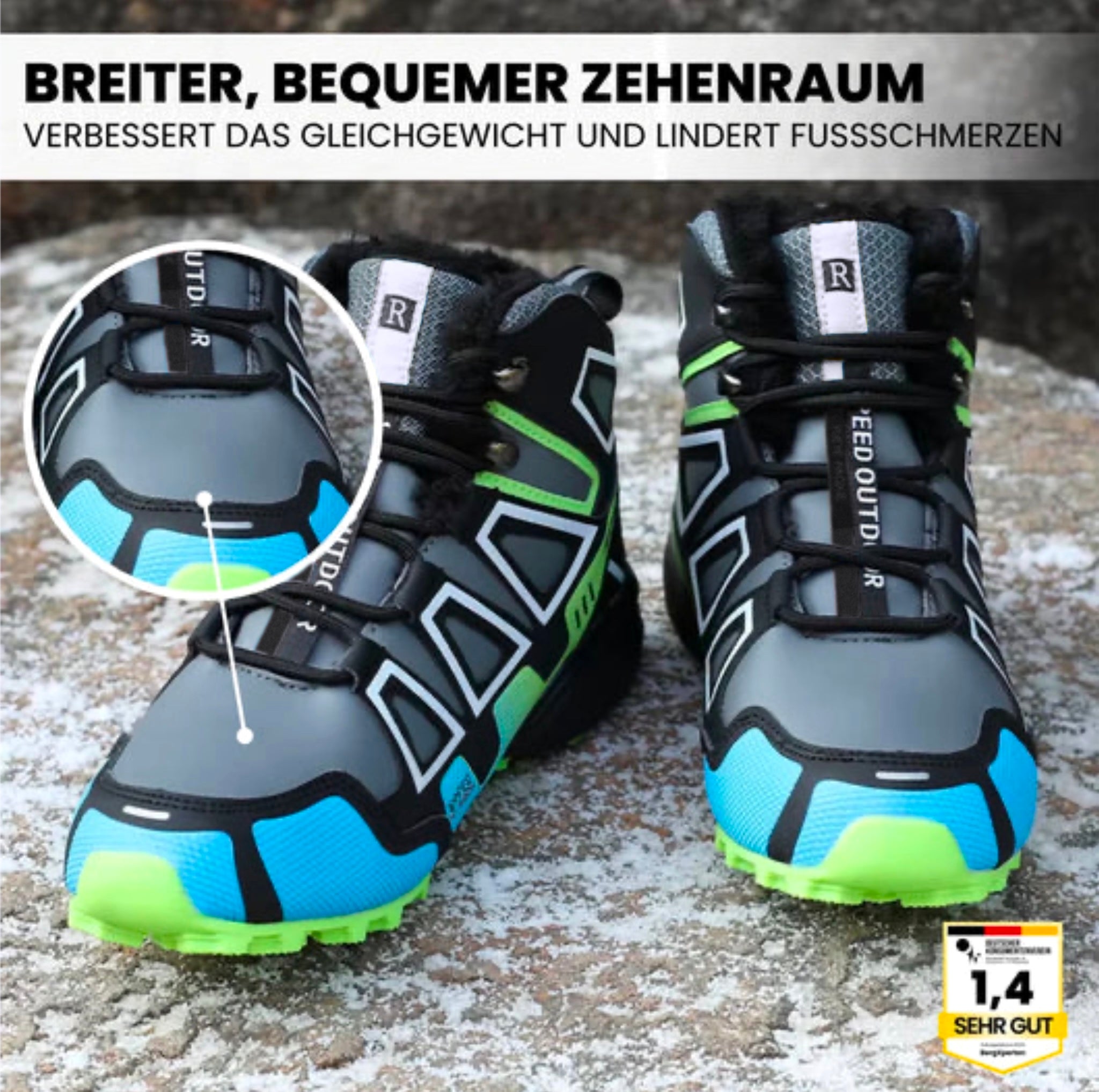 OrthoTrekking Pro - ergonomische schmerzlindernde Trekking u. Wanderschuhe