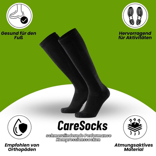 Caresocks orthopädische Kompressionsstrümpfe - verhindert Krampfadern & entlastet müde Füße - Sonderaktion