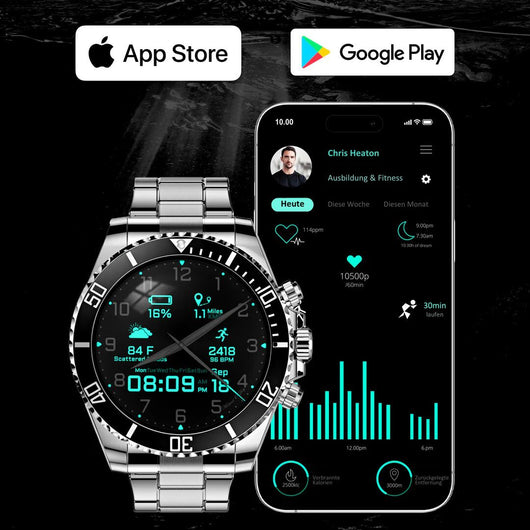 Nexos Pro Smartwatch - Unzerstörbare Militär-Gesundheitsuhr (2024)