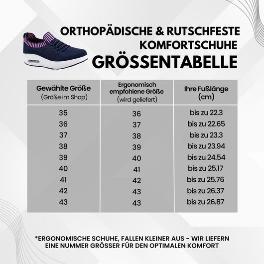 Orthopädische & rutschfeste Komfortschuhe zur Schmerzlinderung für Damen
