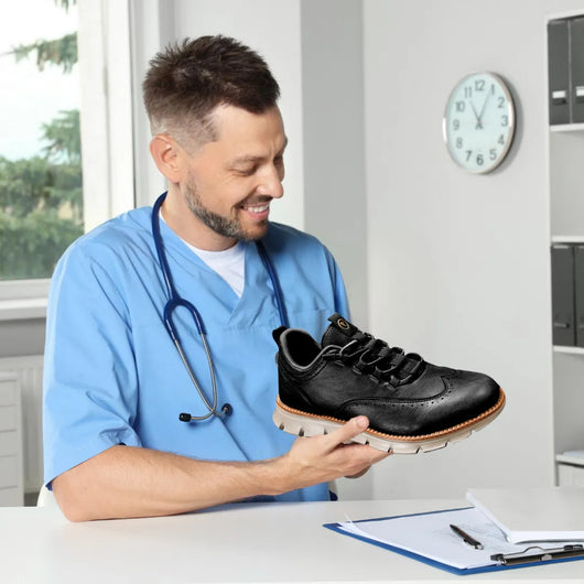 Portland - Ergonomischer & rutschfester Lederschuh zur Schmerzlinderung