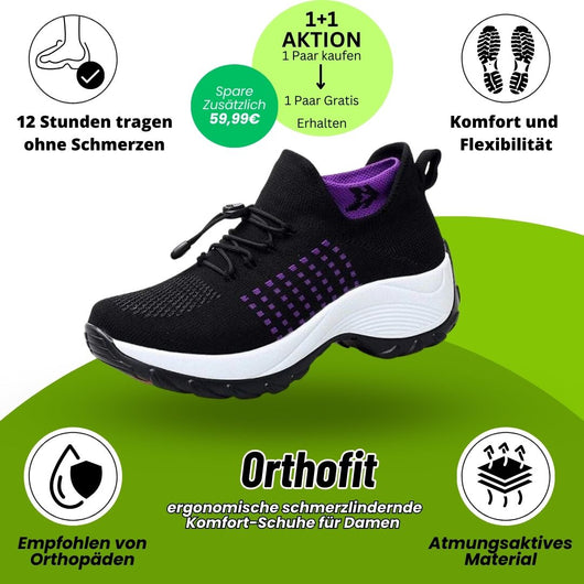 Orthofit - ergonomische schmerzlindernde Komfort-Schuhe für Damen - Sonderaktion 1+1 Gratis