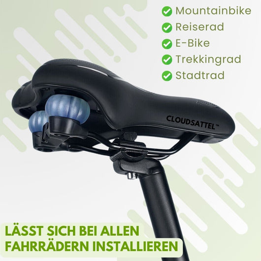 Cloudsattel - orthopädischer schmerzlindernder Radsattel für alle Fahrräder