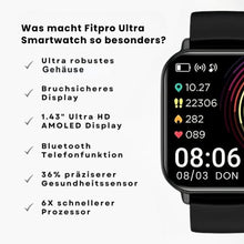 Lade das Bild in den Galerie-Viewer, Fitpro Ultra Smartwatch für iOS/Android Handys mit Echtzeit Herzfrequenzmesser, Blutdruck-/Sauerstoff-Tracker
