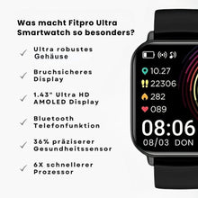 Lade das Bild in den Galerie-Viewer, Fitpro Ultra Smartwatch für iOS/Android Handys - Sonderaktion 1+1 GRATIS
